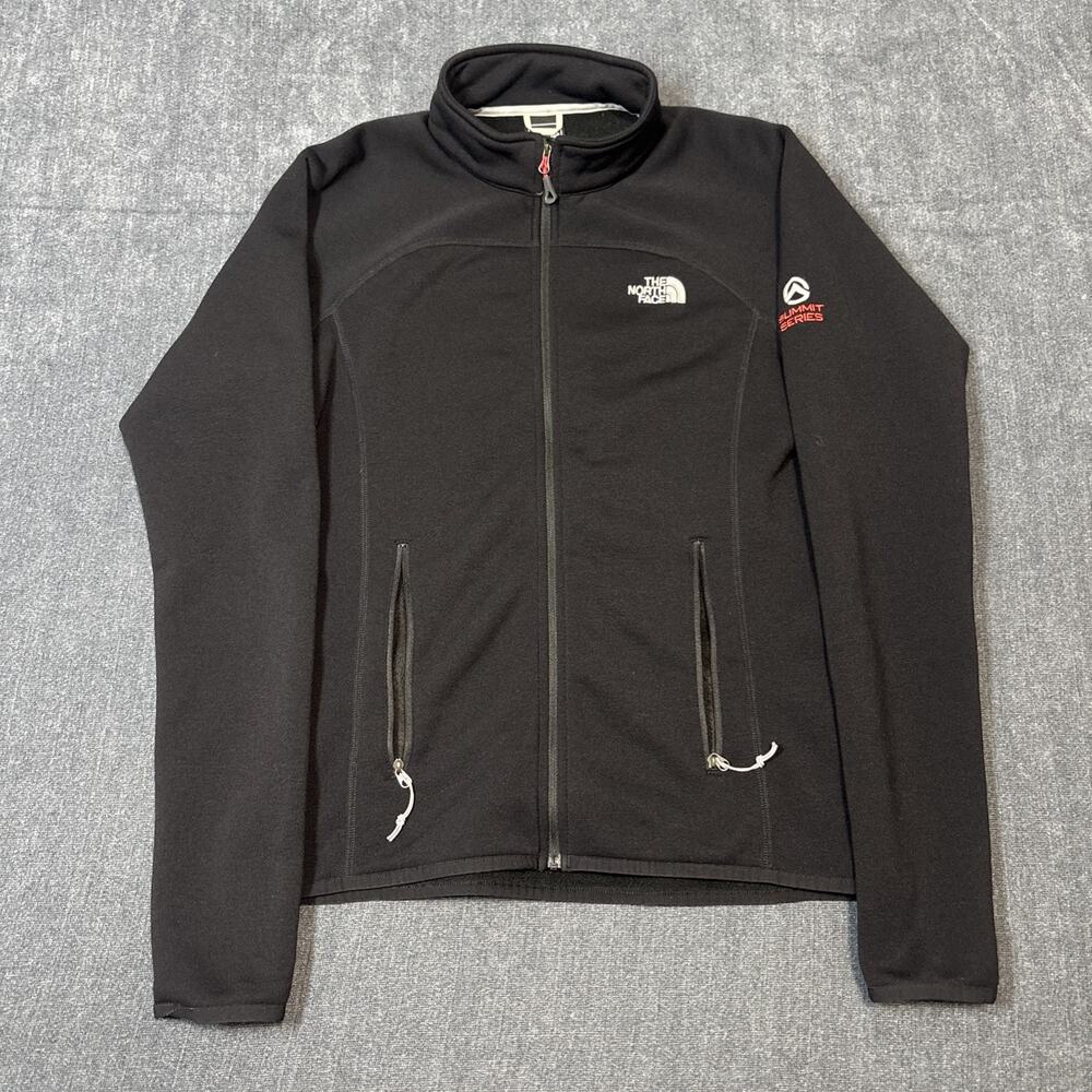 North Face Summit Series Jacket Women M Black Polartec Fleece Lined Softshell